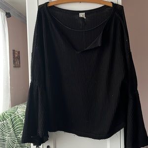 Free People black dahlia top